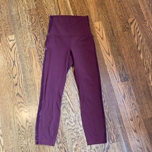 Lululemon align crop with velvet trim